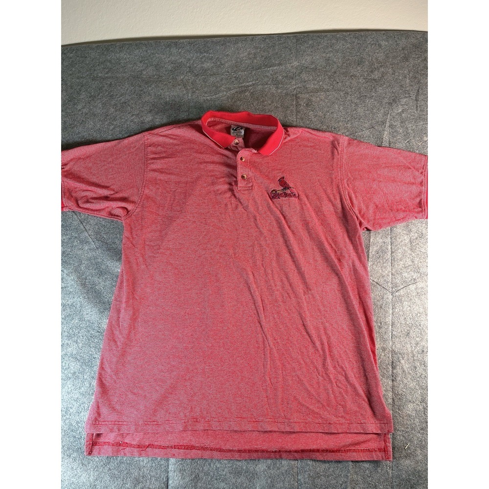 Vintage St Louis Cardinals Polo Shirt Size XL Dynasty MLB Baseball Mens